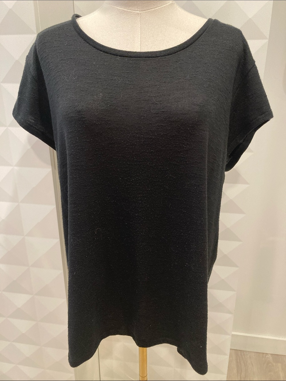 Calvin Klein Jeans Black Short Sleeve Scoop Neck Tee